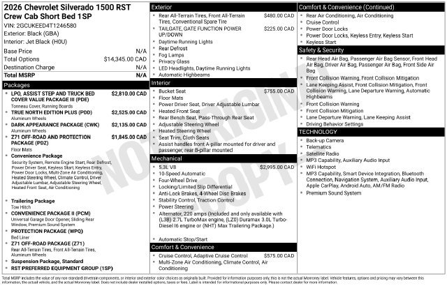 New 2026 Chevrolet Silverado 1500 RST AWD/4WD image 3