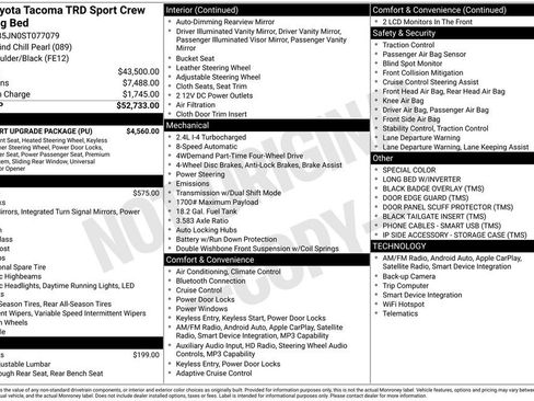 Used 2025 Toyota Tacoma TRD Sport w/ TRD Sport Upgrade Package AWD/4WD image 2