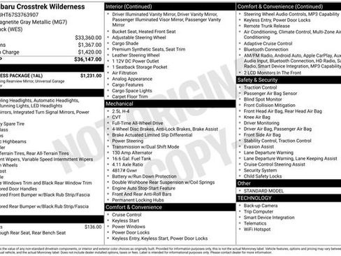 Certified 2025 Subaru Crosstrek 2.5i Wilderness w/ Wilderness Package AWD/4WD image 13