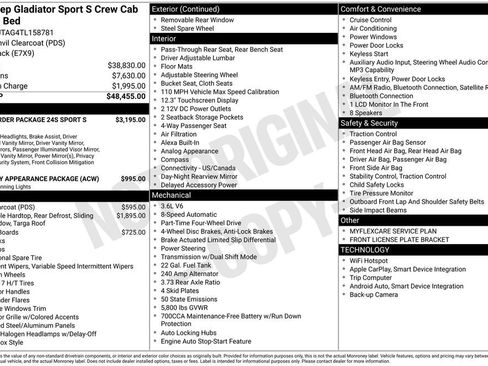 New 2026 Jeep Gladiator Sport image 30