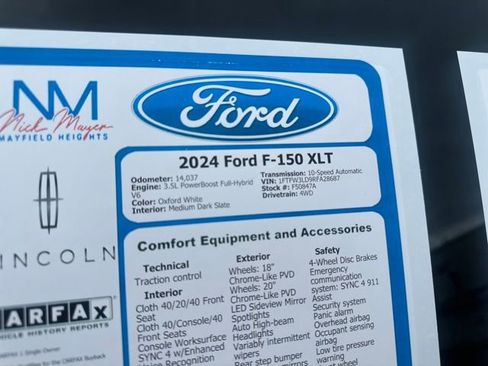 Used 2024 Ford F150 XLT w/ Equipment Group 302A MID image 43