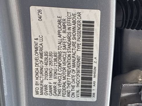 Certified 2026 Honda Accord Sport image 39
