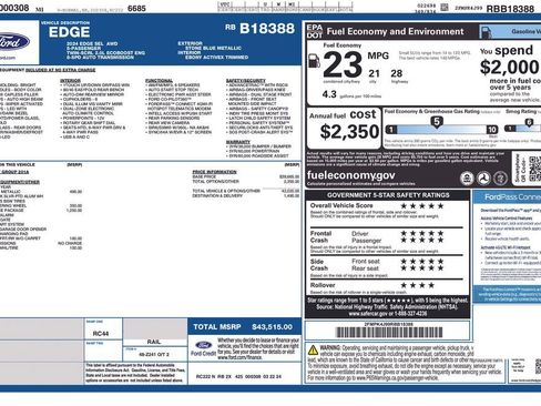 Certified 2024 Ford Edge SEL w/ Convenience Package AWD/4WD image 26