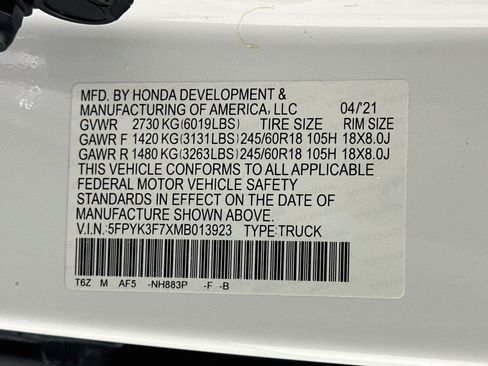 Used 2021 Honda Ridgeline RTL-E image 12
