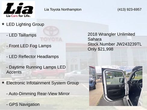 Used 2018 Jeep Wrangler Unlimited Sahara AWD/4WD image 7