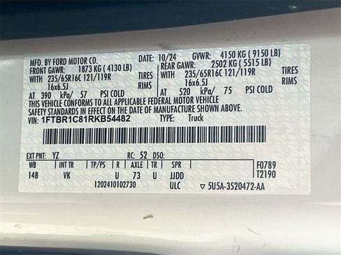 Used 2024 Ford Transit 250 148 Medium Roof w/ Load Area Protection Package image 30