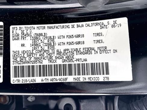 Certified 2019 Toyota Tacoma Limited image 36