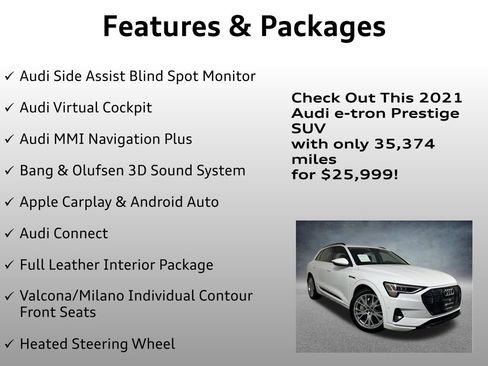 Used 2021 Audi e-tron Prestige w/ Prestige Package image 8