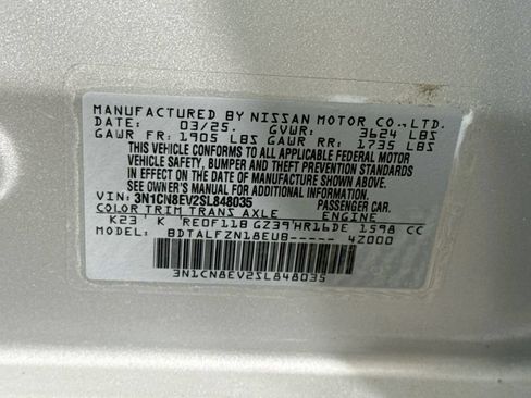 Certified 2025 Nissan Versa SV w/ Trunk Package FWD image 32