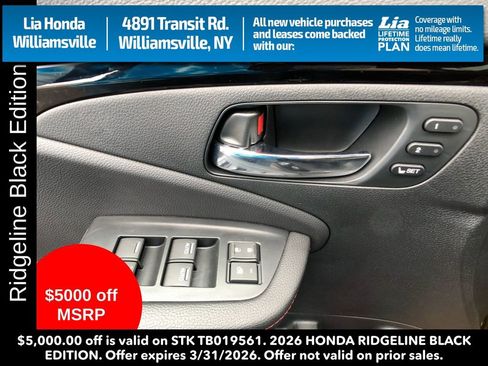 New 2026 Honda Ridgeline Black Edition image 16
