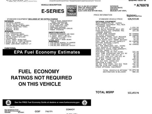 Used 2011 Ford E-450 and Econoline 450 Super Duty RWD image 5