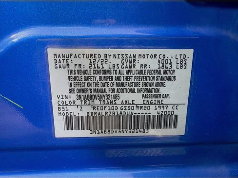 Used 2022 Nissan Sentra SR w/ Trunk Package FWD image 27