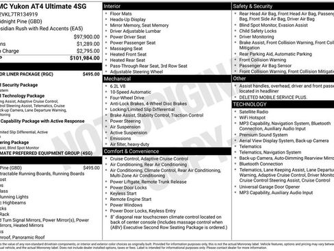 Used 2026 GMC Yukon AT4 Ultimate w/ LPO, Floor Liner Package AWD/4WD image 2