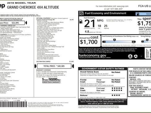 Used 2018 Jeep Grand Cherokee Altitude image 3