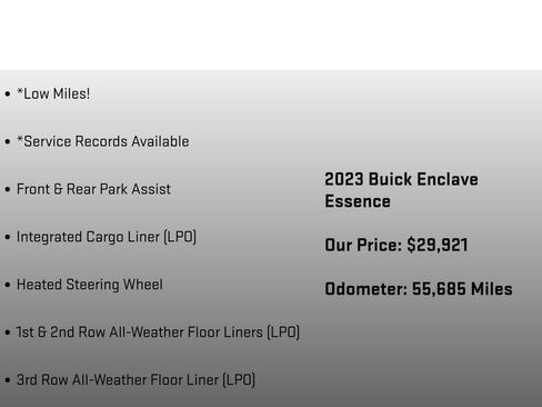 Used 2023 Buick Enclave Essence w/ LPO, Floor Liner Package image 18