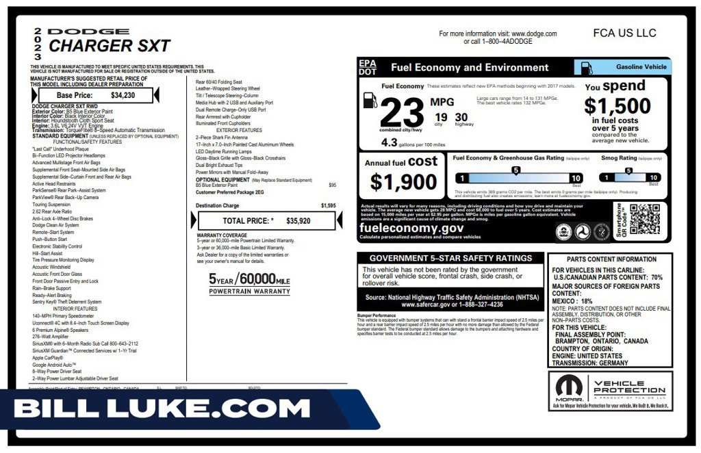 Used 2023 Dodge Charger SXT RWD image 1