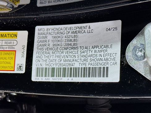 Certified 2025 Honda Accord LX image 26