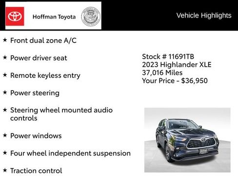Used 2023 Toyota Highlander XLE AWD/4WD image 15