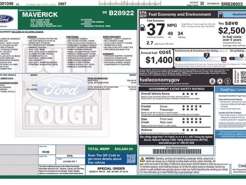 Used 2025 Ford Maverick Lariat w/ 4K Tow Package AWD/4WD image 5
