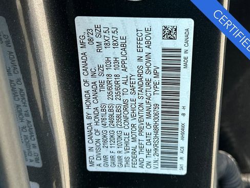Certified 2024 Honda CR-V EX image 34