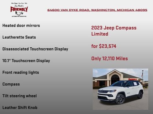 Used 2023 Jeep Compass Limited AWD/4WD image 30