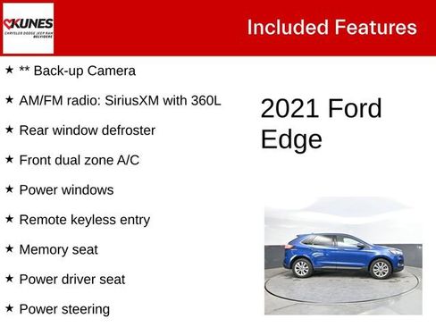 Used 2021 Ford Edge Titanium w/ Cargo Accessory Package AWD/4WD image 2
