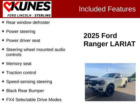 Used 2025 Ford Ranger Lariat w/ FX4 Off-Road Package AWD/4WD image 3