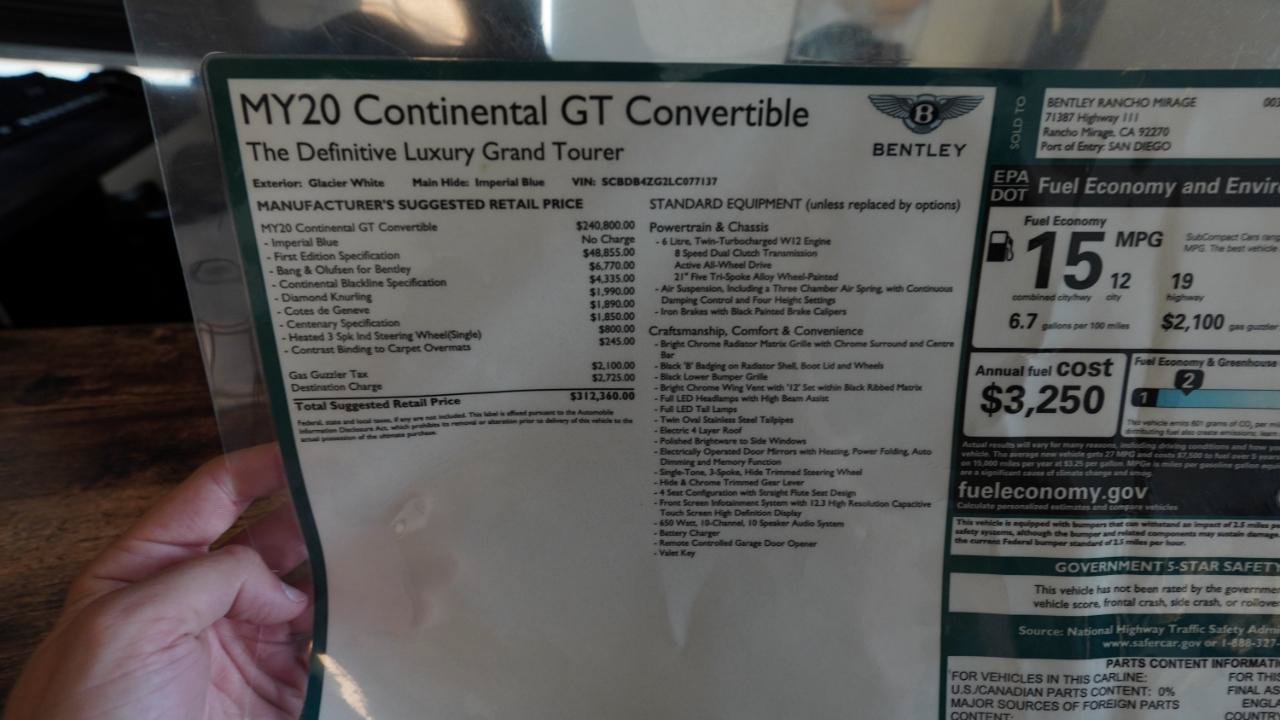 Used 2020 Bentley Continental GT First Edition AWD/4WD image 4