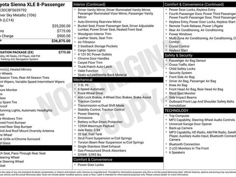 Used 2015 Toyota Sienna XLE w/ XLE Navigation Package FWD image 27