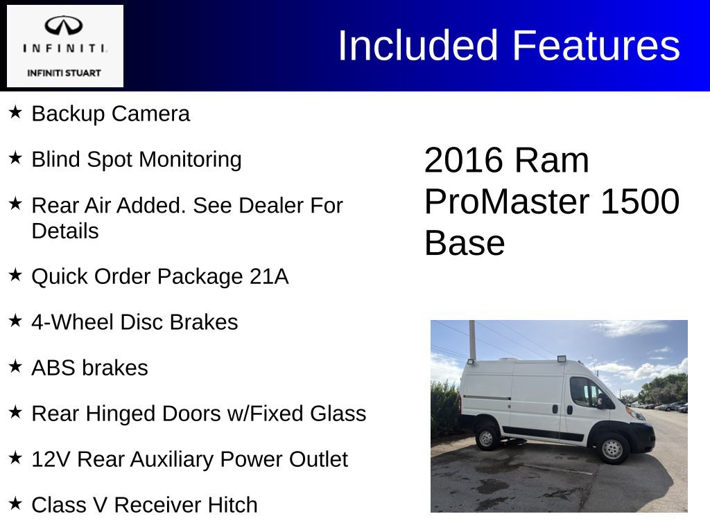 Used 2016 RAM ProMaster 1500 FWD image 7