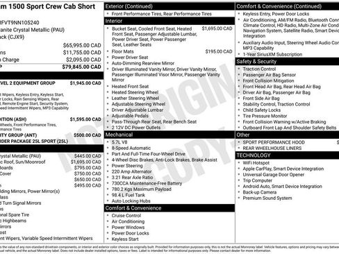 Used 2022 RAM 1500 Sport w/ Rebel Level 2 Equipment Group AWD/4WD image 41