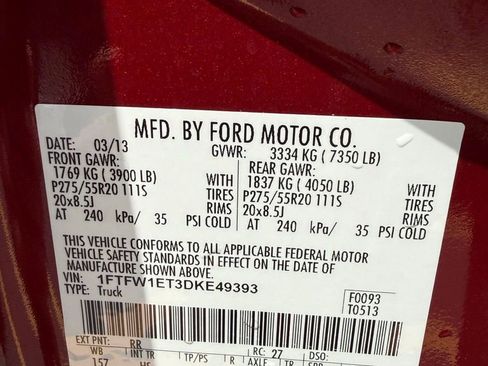 Used 2013 Ford F150 Lariat w/ Luxury Equipment Group AWD/4WD image 7