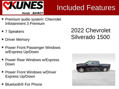 Used 2022 Chevrolet Silverado 1500 High Country w/ High Country Premium Package AWD/4WD image 3