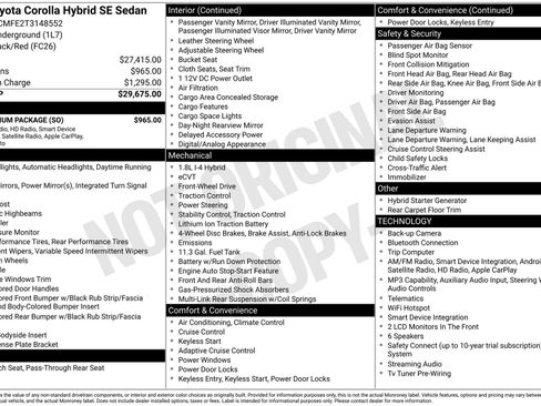 Used 2026 Toyota Corolla SE w/ SE Premium Package FWD image 1