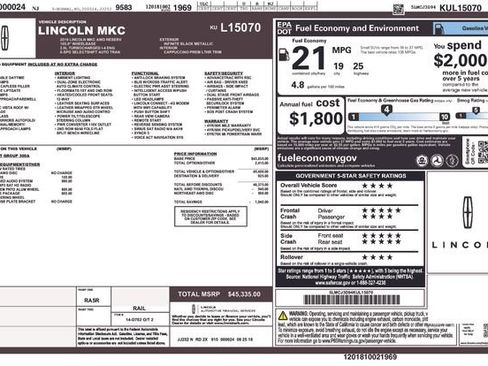 Used 2019 Lincoln MKC Reserve w/ MKC Climate Package image 28