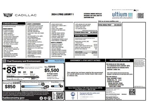Certified 2024 Cadillac Lyriq Luxury AWD/4WD image 9