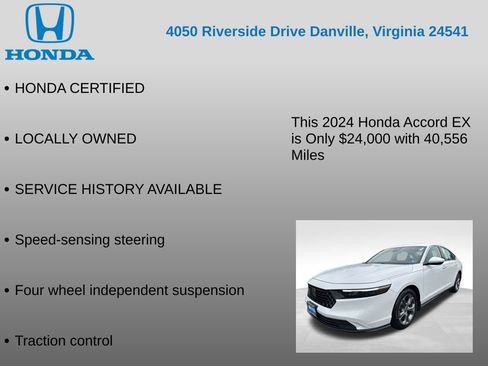 Certified 2024 Honda Accord EX image 7