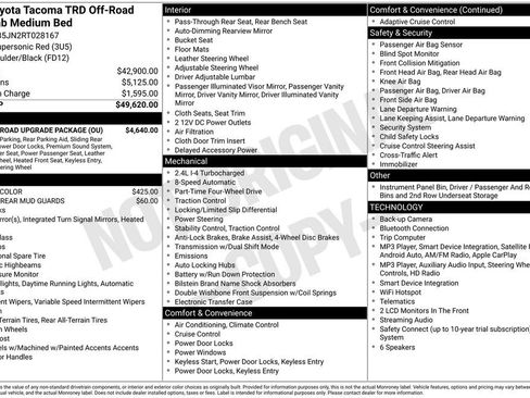 Used 2024 Toyota Tacoma TRD Off-Road w/ TRD Off Road Upgrade Package AWD/4WD image 13