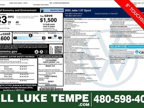 Used 2025 Volkswagen Jetta Sport image 1