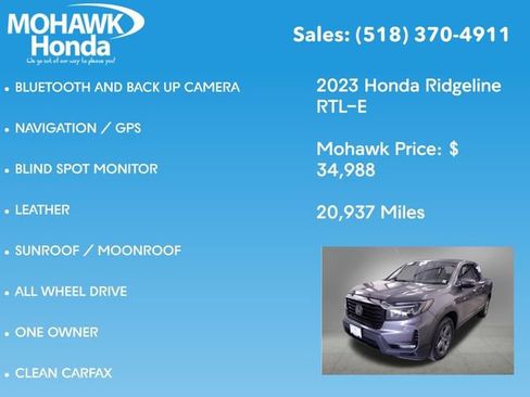 Certified 2023 Honda Ridgeline RTL-E image 8