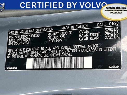 Certified 2023 Volvo XC60 B5 Ultimate w/ Climate Package image 44