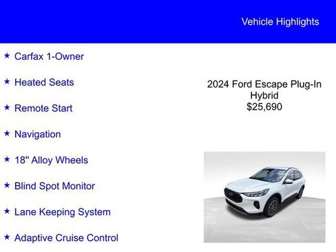 Used 2024 Ford Escape SE FWD image 2