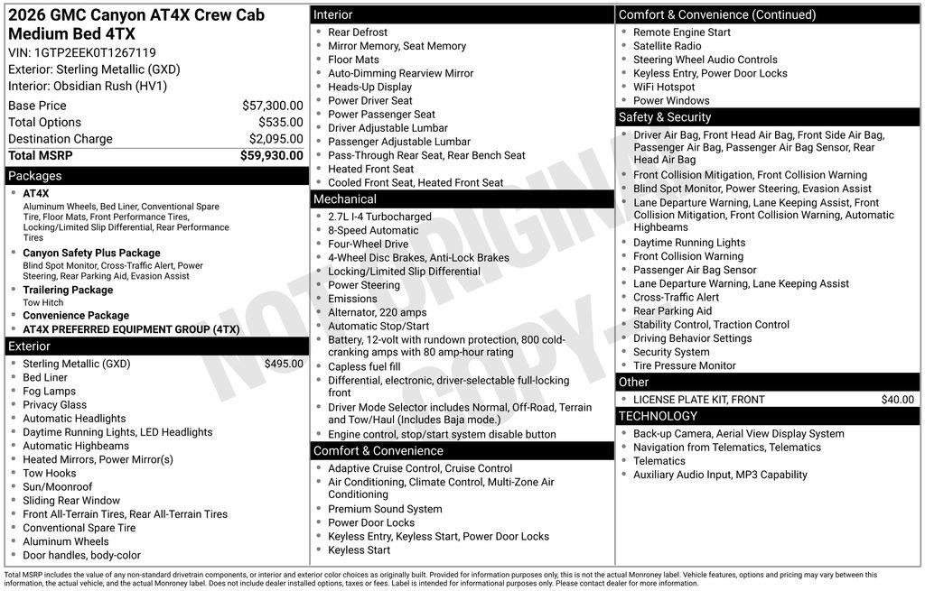 New 2026 GMC Canyon AT4X AWD/4WD image 28