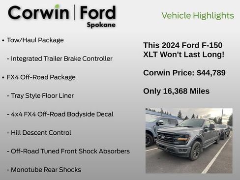 Used 2024 Ford F150 XLT w/ Equipment Group 302A MID AWD/4WD image 15