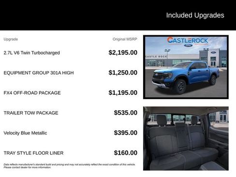 New 2025 Ford Ranger XLT w/ Equipment Group 301A High image 5