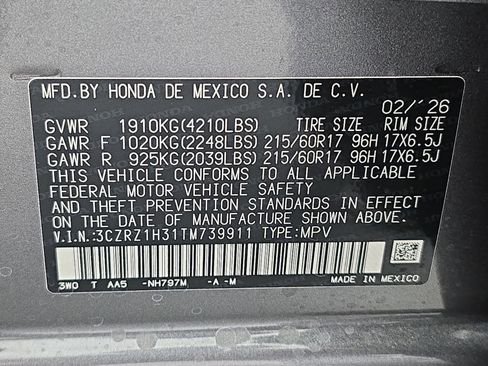 New 2026 Honda HR-V LX image 34