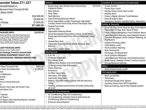 Used 2023 Chevrolet Tahoe Z71 w/ Luxury Package AWD/4WD image 10