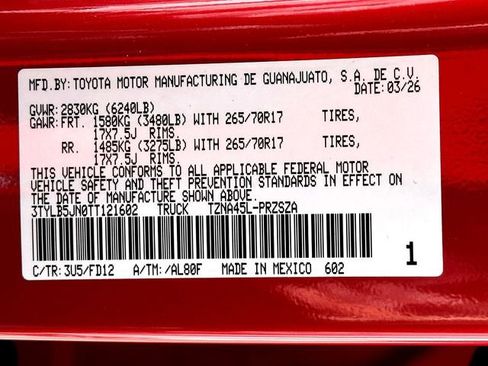 New 2026 Toyota Tacoma TRD Off-Road AWD/4WD image 24