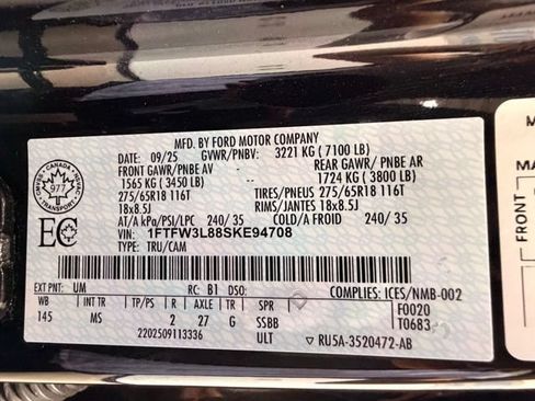 Used 2025 Ford F150 XLT w/ Equipment Group 301A Standard AWD/4WD image 52