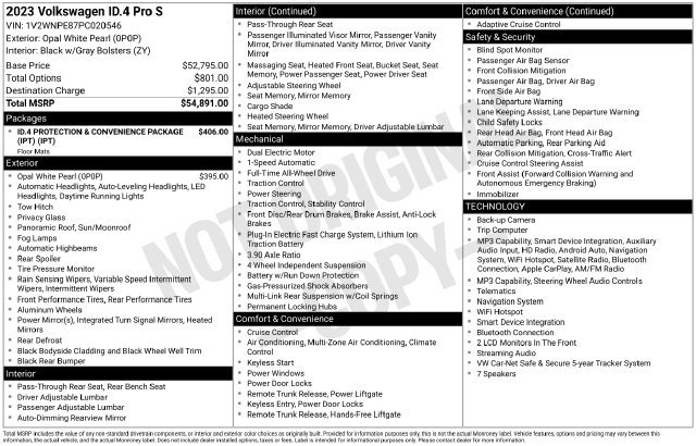 Used 2023 Volkswagen ID.4 Pro S AWD/4WD image 9